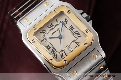 cartier santos gold and steel